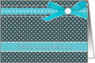 turquoise buon compleanno italian happy birthday card polka dots ribbon bow card