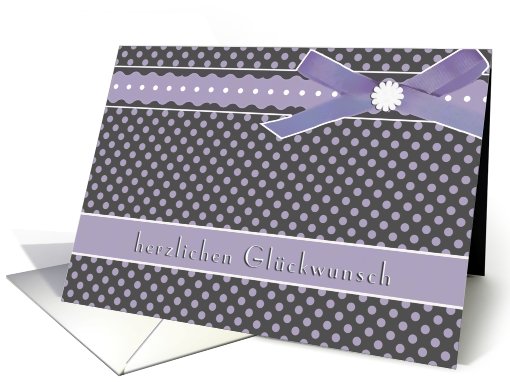 purple herzlichen Glückwunsch german happy birthday card... (663645)