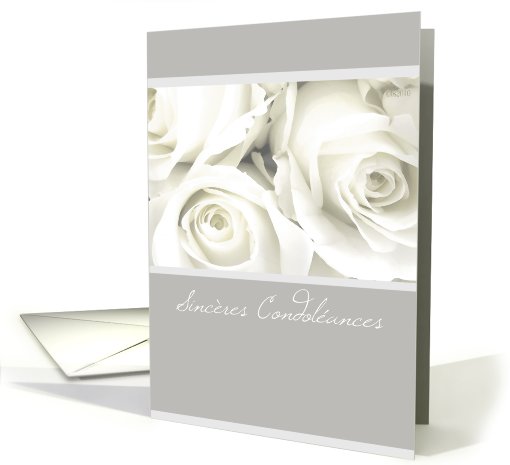 sincres condolances french sympathy card formal form card (666956)