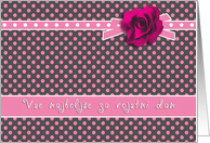 Vse najbolje za rojstni dan slovenian happy birthday pink polka dot card