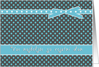 Vse najbolje za rojstni dan slovenian happy birthday blue polka dot card