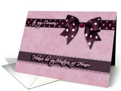 to my cousin, please be my matron of honor, purple and... (677026)