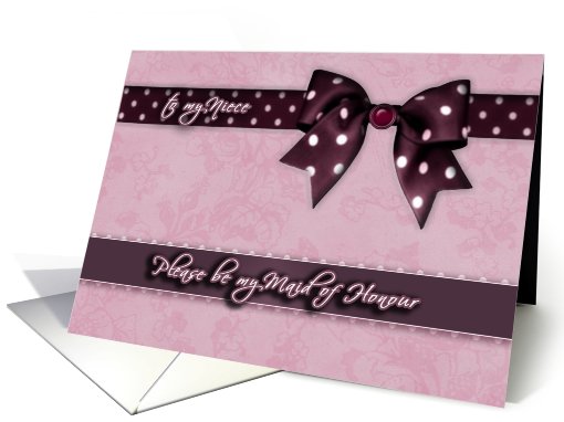 to my niece, please be my maid of honour, purple and pink,... (677824)
