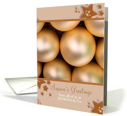 season's greetings, custom personalized business christmas card, card
