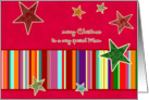 merry christmas to my very special mom, stars, stripes, bright red card