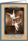 to my father, congratulations on your retirement, vintage, office card
