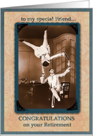 to my friend, congratulations on your retirement, vintage, office card