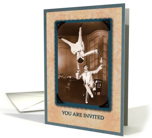you are invited,retirement party, vintage, office card (700923)