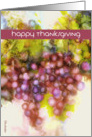 happy thanksgiving card, watercolor purple grapes card