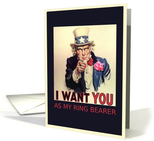 please be my ring bearer, invitation card, vintage, card (710128)