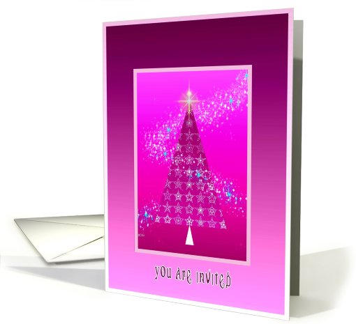 you are invited, christmas holiday party, open house,pink... (710146)