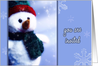 you are invited, business christmas party, cute snowman card