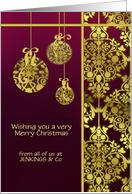 Season’s Greetings, Custom Personalized Business Christmas Card, card