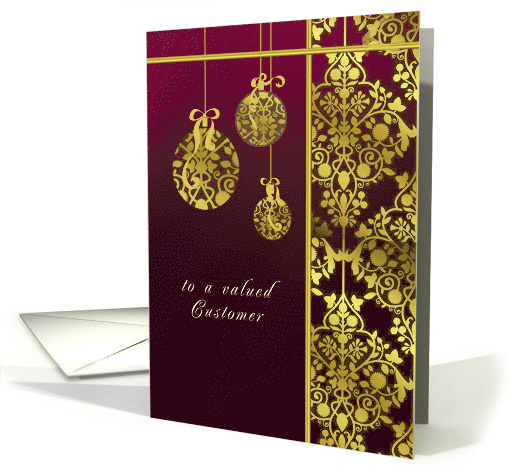 To a Valued Customer Business Christmas Gold Foil Effect... (722112)