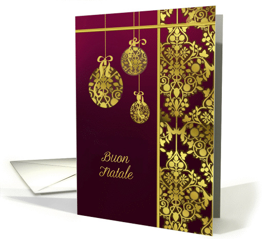 Buon Natale, Merry Christmas in Italian, gold foil effect,... (722114)