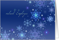 To a Valued Employee Business Christmas Snowflakes Ice Crystals card