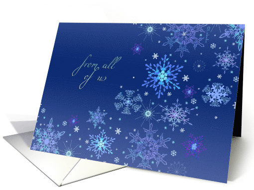 From All of Us Business Christmas Snowflakes Ice Crystals card