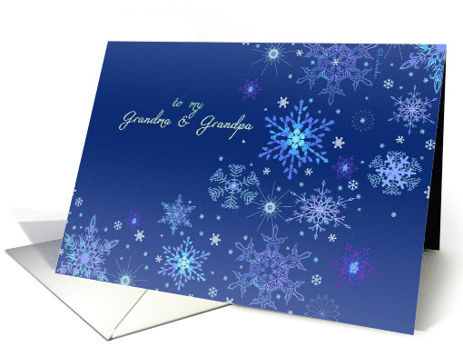 For Grandparents Christmas Snowflakes Ice Crystals card (723593)