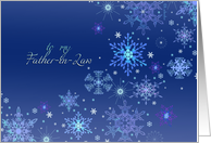 To My Father in Law Christmas Snowflakes Ice Crystals card