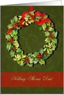Nollaig Shona Duit, irish merry christmas card, wreath card