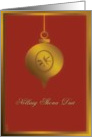 Nollaig Shona Duit, irish merry christmas card, elegant ornament red gold card