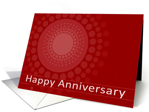 Happy Anniversary, Employee, Business Card, red polka dots card