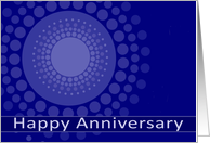 Happy Business Anniversary, Business Card, blue polka dots card