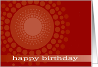 happy birthday, business card, red polka dots card
