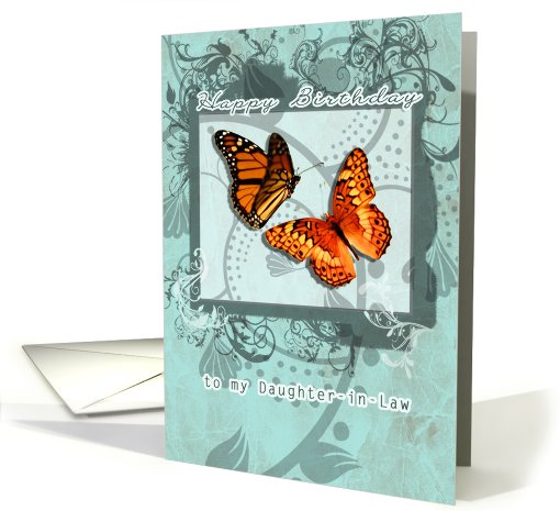 happy birthday to my daughter-in-law, orange butterflies... (757978)