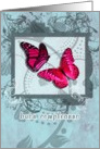 buon compleanno,Italian happy birthday,butterflies and swirls card