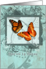 Hauʻoli Lā Hānau, Hawaiian happy birthday,butterflies and swirls card