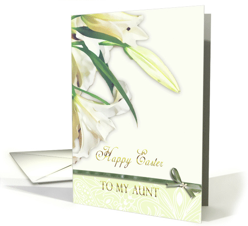 For Aunt Christian Easter White Lily Flower card (766088)