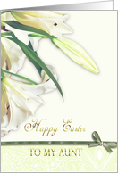 For Aunt Christian Easter White Lily Flower card