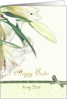 For Dad Christian Easter White Lily Flower card