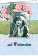 Auf Wiedersehen, German Good Bye, Farewell, Vintage Photo card