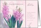 to my sister & brother-in-law, easter blessings, crocus flower, christian happy easter card, John 11:25 card