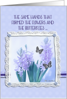 Get Well Soon, Religious, Flowers and Butterflies card