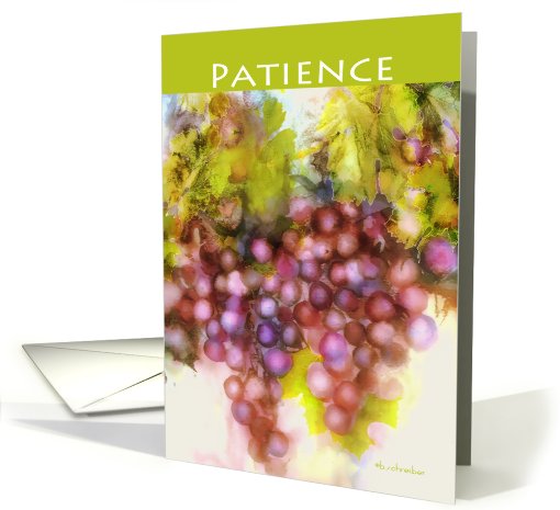 patience,grapes,encouragement,12 step addiction recovery card (784876)