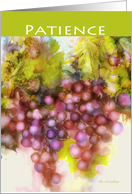 patience,grapes...