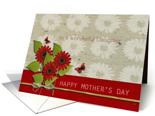 Happy Mother's Day to my Daughter, Red Sunflowers card (790469)