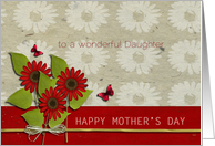 Happy Mother’s Day to my Daughter, Red Sunflowers card