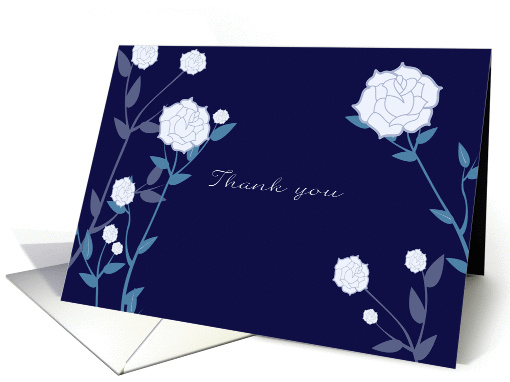 thank you for your sympathy, white rose card (790903)