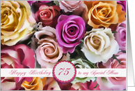 Happy 75th Birthday to Mom Roses card