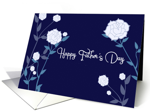 Happy Father's Day, Christian Father's Day Card, White Roses card