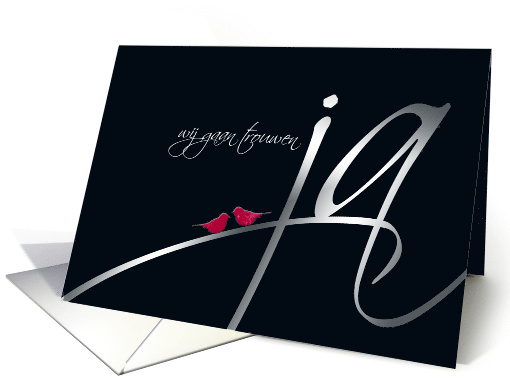 Wij Gaan Trouwen Trouwkaart Wedding Invitation in Dutch... (797229)