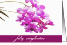 happy birthday in spanish,feliz cumpleaos, pink orchids,flower,floral, card