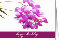 Christian Happy Birthday Pink Orchid Flowers card