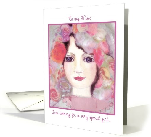 to my niece, please be my Flower Girl, girl with flowers... (804233)