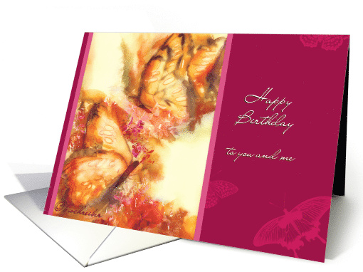 Happy Birthday to My Twin Butterfly card (807255)