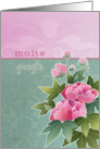 molte grazie, thank you in Italian, peonies card